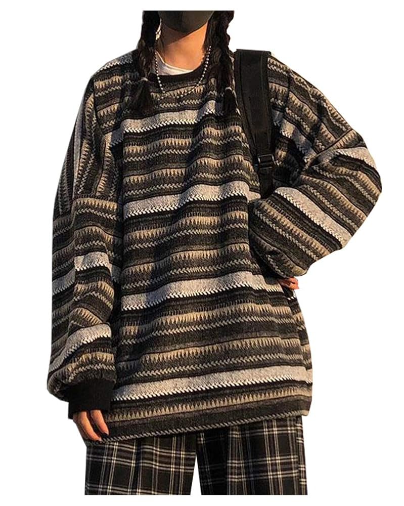 トップス plllllleeeasse stripe lightweight sweat SweatyRocks Women's Planet Print Varsity Striped Drawstring